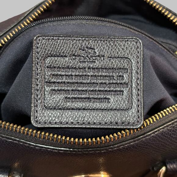 Coach Legacy Leather Mini Bennett Satchel – Black Crossgrain Handbag - Picture 6 of 7